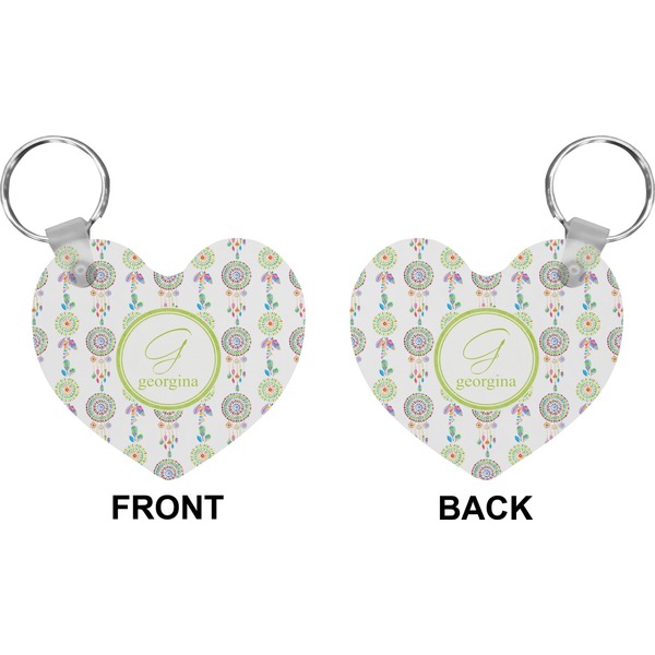 Dreamcatcher Heart Keychain (Front + Back)