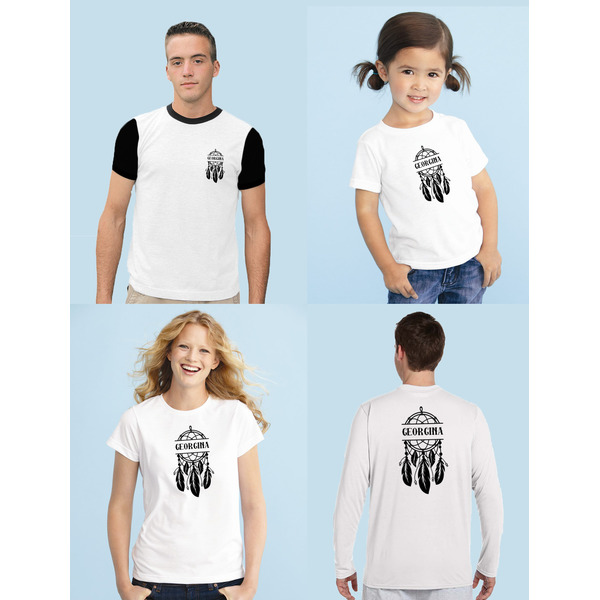 Dreamcatcher Iron-On Sizing on Shirts