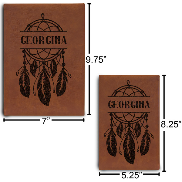 Dreamcatcher Journal Size Comparisons w/ Dimensions