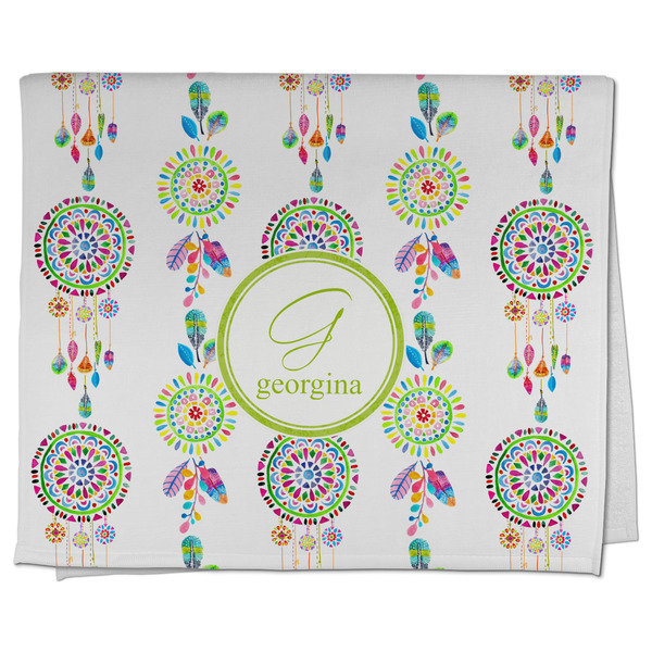 Custom Dreamcatcher Kitchen Towel - Poly Cotton w/ Name and Initial