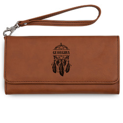 Dreamcatcher Ladies Leatherette Wallet - Laser Engraved - Rawhide (Personalized)