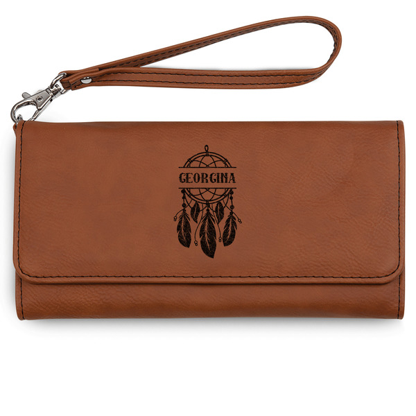 Custom Dreamcatcher Ladies Leatherette Wallet - Laser Engraved (Personalized)