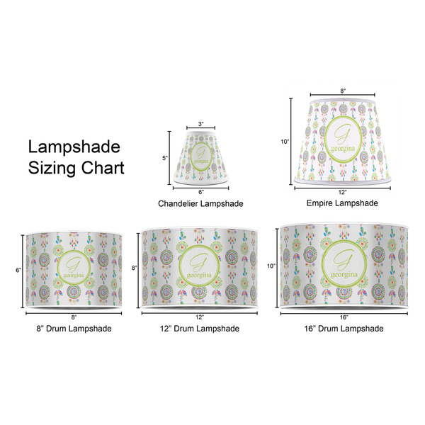 Dreamcatcher Lampshade Sizing Chart