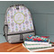 Dreamcatcher Large Backpack - Gray - On Desk