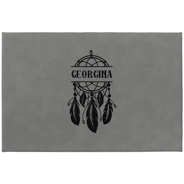 Dreamcatcher Large Engraved Gift Box with Leather Lid - Approval