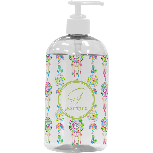 Custom Dreamcatcher Plastic Soap / Lotion Dispenser (16 oz - Large - White) (Personalized)