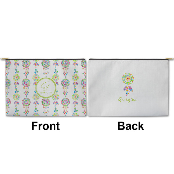 Dreamcatcher Large Zipper Pouch Approval (Front and Back)