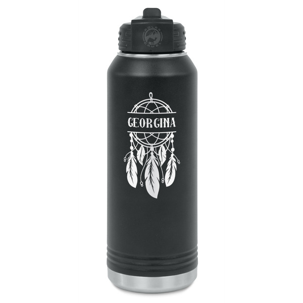 Custom Dreamcatcher Water Bottle - Laser Engraved - Front (Personalized)