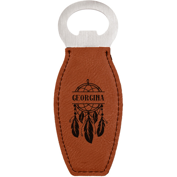 Custom Dreamcatcher Leatherette Bottle Opener - Double Sided (Personalized)