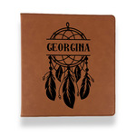 Dreamcatcher Leather Binder - 1" - Rawhide (Personalized)