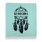 Dreamcatcher Leather Binders - 1" - Teal - Front View
