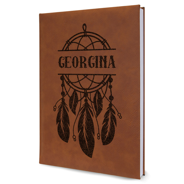 Custom Dreamcatcher Leather Sketchbook - Large - Double Sided (Personalized)