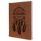Dreamcatcher Leather Sketchbook - Large - Double Sided - Angled View