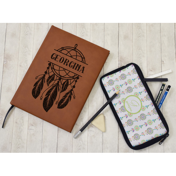 Dreamcatcher Leather Sketchbook - Large - Single Sided - In Context