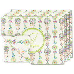 Dreamcatcher Double-Sided Linen Placemat - Set of 4 w/ Name and Initial