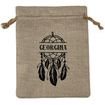 Dreamcatcher Medium Burlap Gift Bag - Front (Personalized)