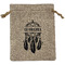 Dreamcatcher Medium Burlap Gift Bag - Front (Personalized)