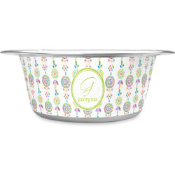 Dreamcatcher Stainless Steel Dog Bowl - Large (Personalized)
