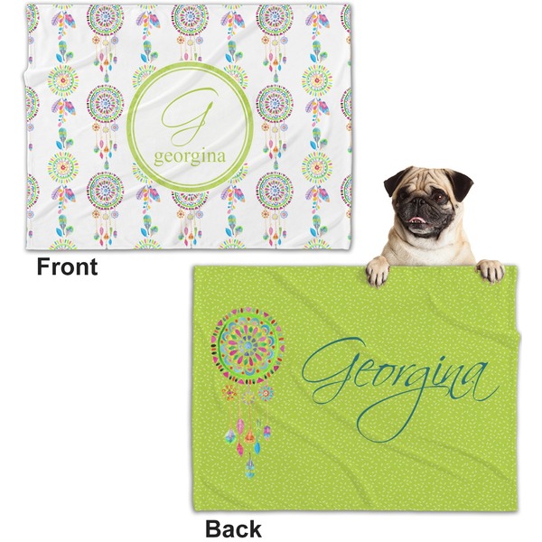 Dreamcatcher Microfleece Dog Blanket - Regular - Front & Back
