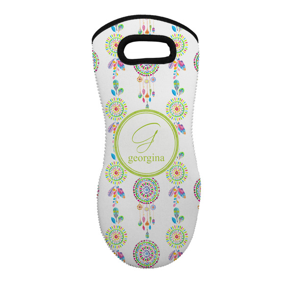 Custom Dreamcatcher Neoprene Oven Mitt w/ Name and Initial
