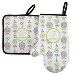 Dreamcatcher Left Oven Mitt & Pot Holder Set w/ Name and Initial