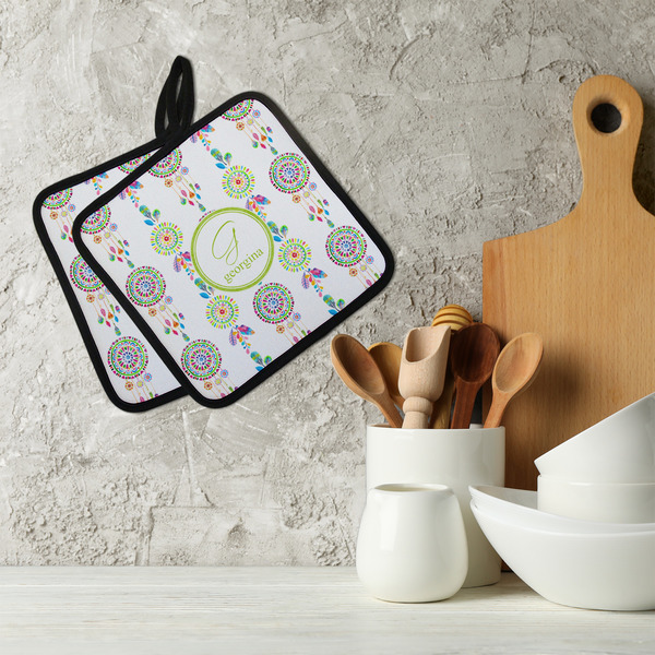 Dreamcatcher Neoprene Pot Holder - Set of 2  LIFESTYLE