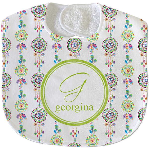 Dreamcatcher New Baby Bib - Closed and Folded