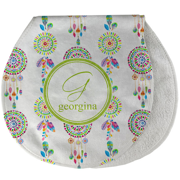 Custom Dreamcatcher Burp Pad - Velour w/ Name and Initial