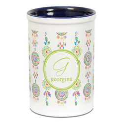 Dreamcatcher Ceramic Pencil Holders - Blue
