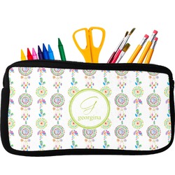 Dreamcatcher Neoprene Pencil Case - Small w/ Name and Initial