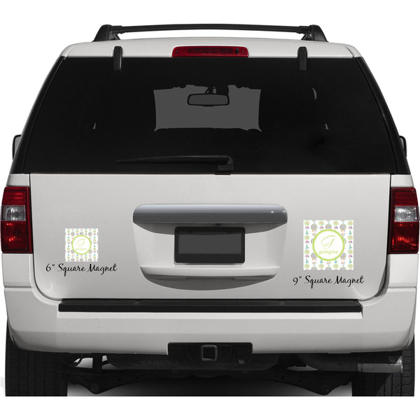 Dreamcatcher Personalized Square Car Magnets on Ford Explorer