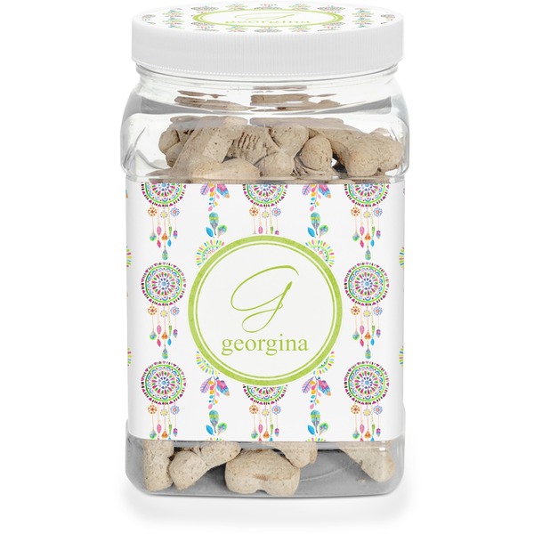 Custom Dreamcatcher Dog Treat Jar (Personalized)