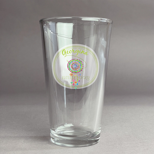 Custom Dreamcatcher Pint Glass - Full Color Logo (Personalized)
