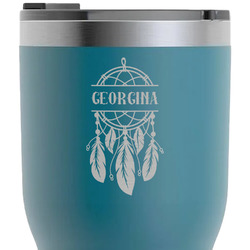 Dreamcatcher RTIC Tumbler - Dark Teal - Laser Engraved - Double-Sided (Personalized)