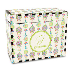 Dreamcatcher Wood Recipe Box - Full Color Print (Personalized)