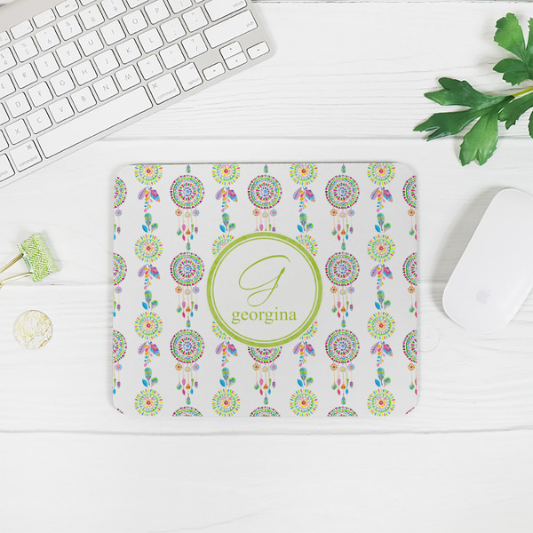 Dreamcatcher Rectangular Mouse Pad - LIFESTYLE 2