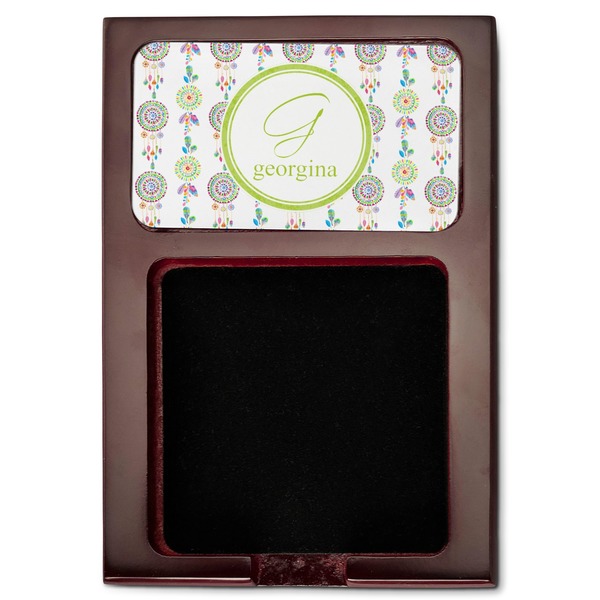 Dreamcatcher Red Mahogany Sticky Note Holder - Flat