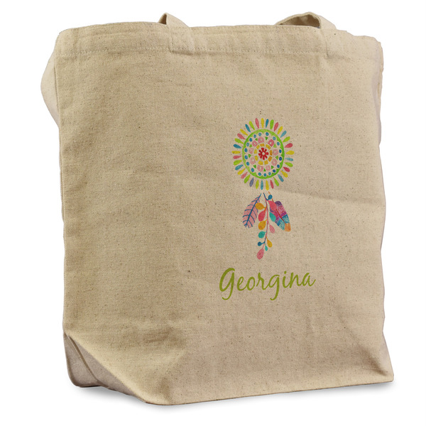 Custom Dreamcatcher Reusable Cotton Grocery Bag (Personalized)