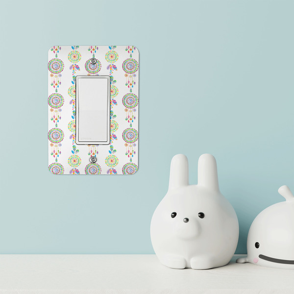 Dreamcatcher Rocker Light Switch Covers - Single - IN CONTEXT