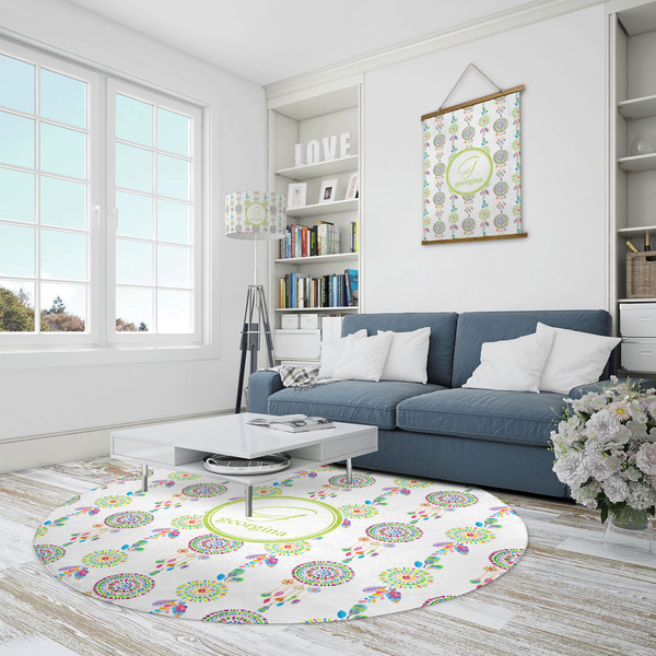 Dreamcatcher Round Area Rug - IN CONTEXT