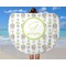 Dreamcatcher Round Beach Towel - In Use