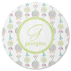 Dreamcatcher Round Rubber Backed Coaster (Personalized)