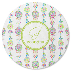 Dreamcatcher Round Rubber Backed Coaster (Personalized)