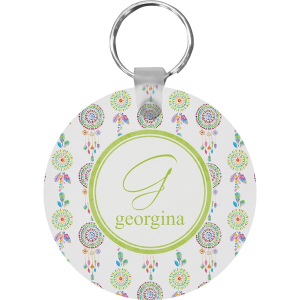 Dreamcatcher Round Keychain (Personalized)