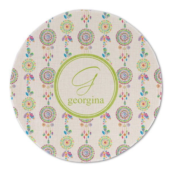 Custom Dreamcatcher Round Linen Placemat (Personalized)