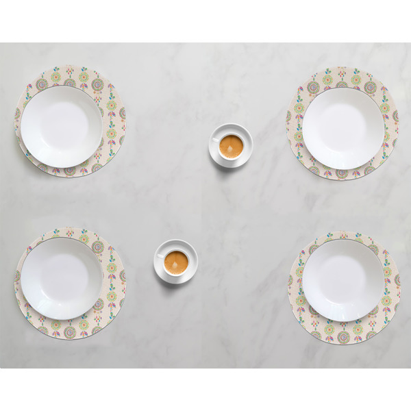 Dreamcatcher Round Linen Placemats - LIFESTYLE (set of 4)