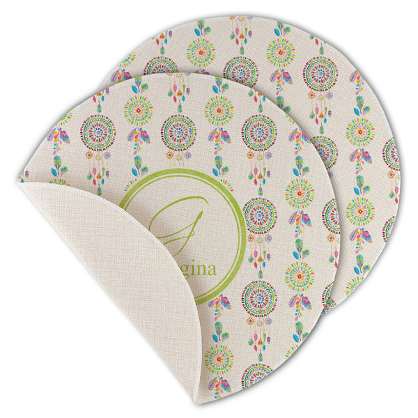 Dreamcatcher Round Linen Placemats - MAIN (Single Sided)
