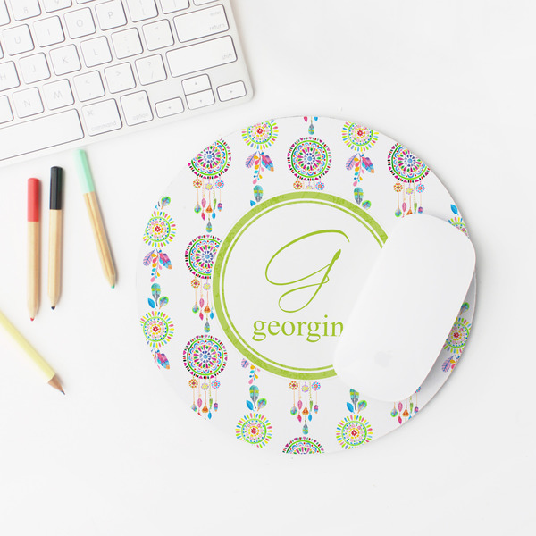 Dreamcatcher Round Mousepad - LIFESTYLE 2