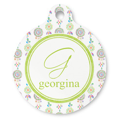 Dreamcatcher Round Pet ID Tag (Personalized)