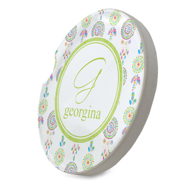 Dreamcatcher Sandstone Car Coaster - STANDING ANGLE